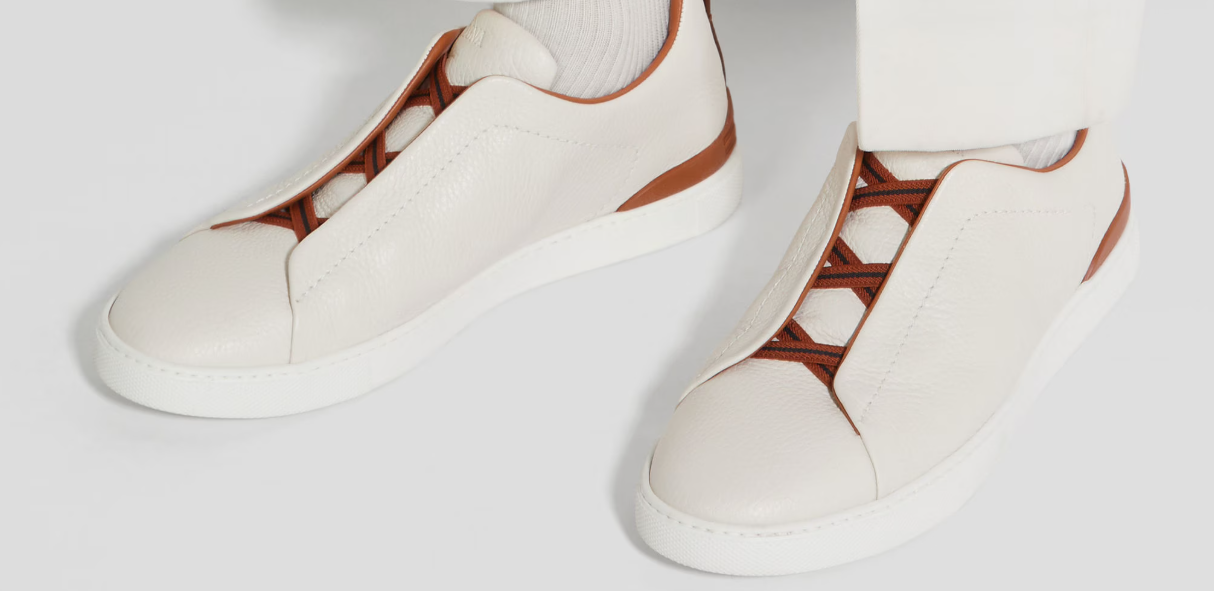 ZEGNA "Sapatilhas esbranquiçadas"